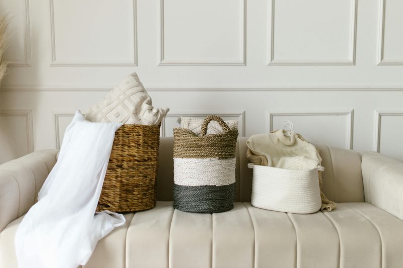 Switch Out Plastic Bins for Woven Baskets and Storage Boxes
