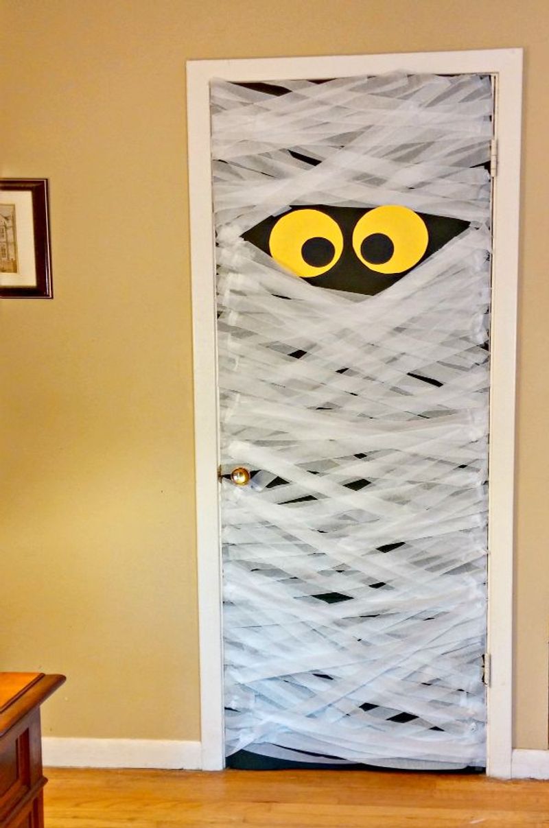 Toilet Paper Mummy Door