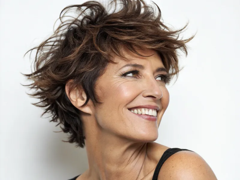 Tousled Crop with Texture