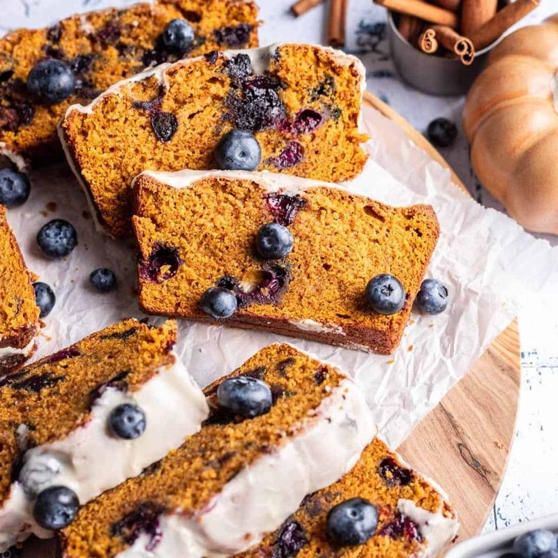Wild Blueberry Pumpkin Bread