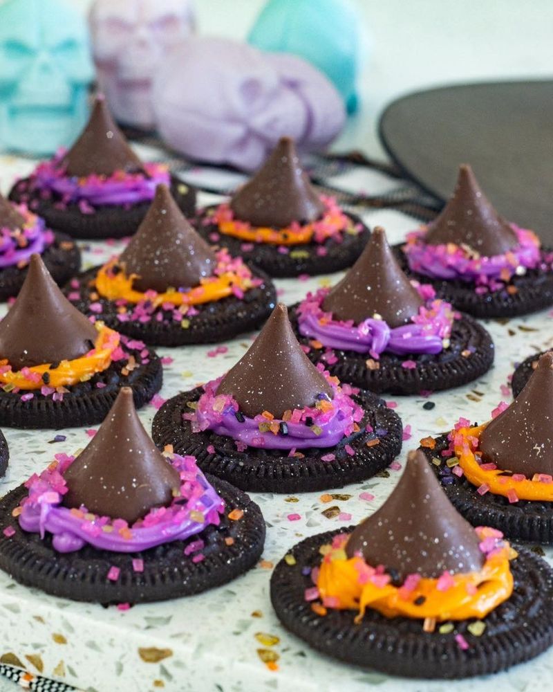 Witch Hat Brownie Bites
