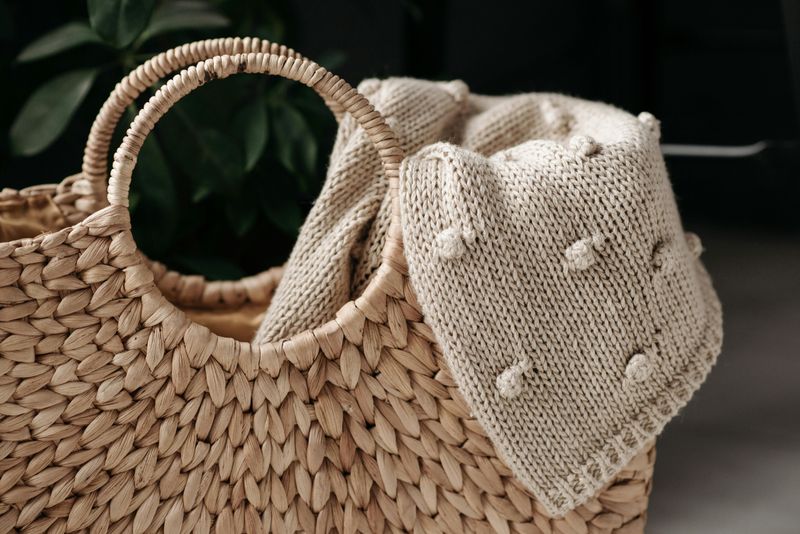 Woven Basket with Textured Fillers