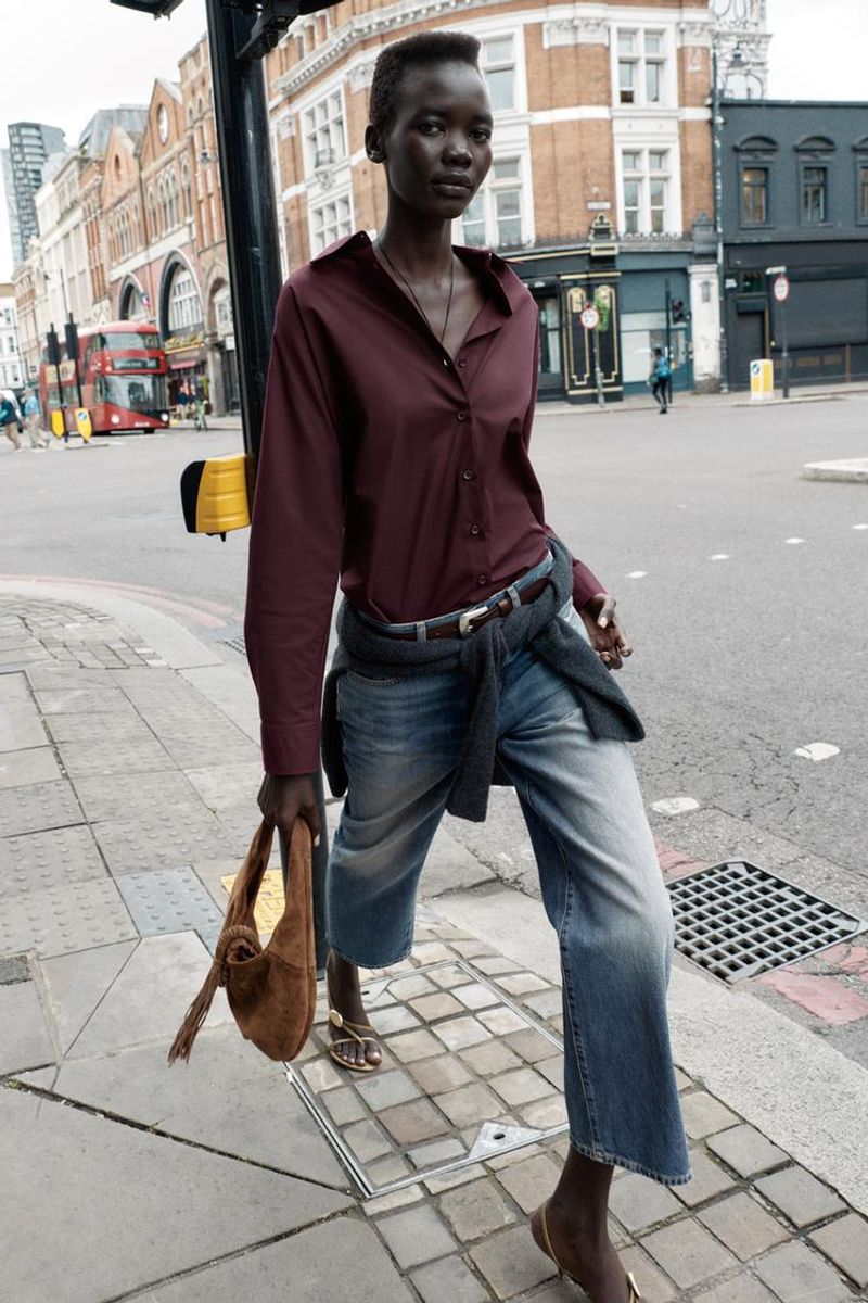 Zara – Oversized Poplin Blouse