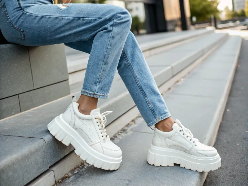 Add Chunky Footwear Like Dad Sneakers or Lug Boots