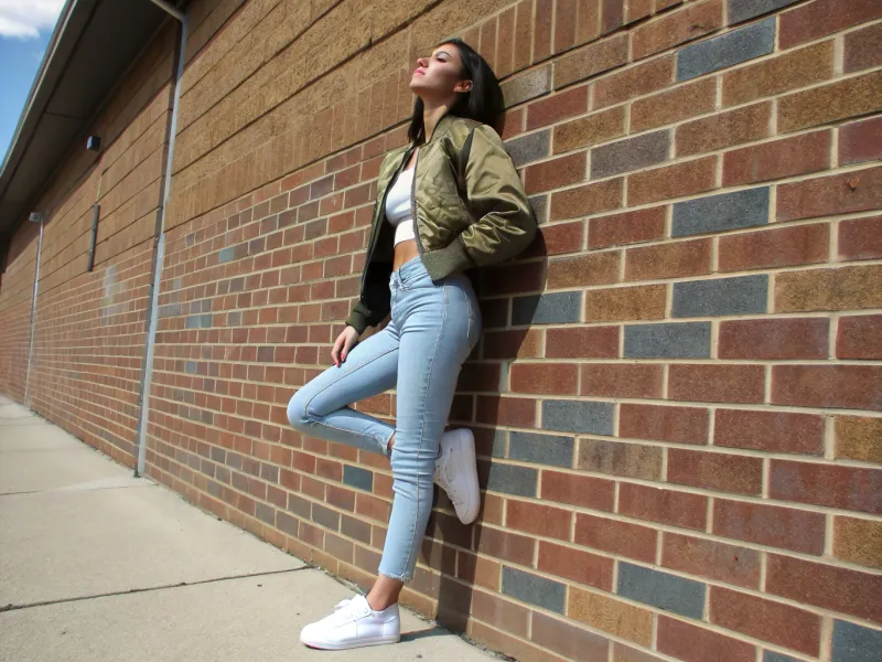 Add a Cropped Bomber or Aviator Jacket