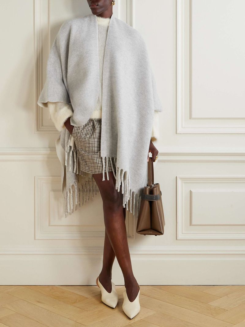 Cashmere Wrap Scarf in Camel