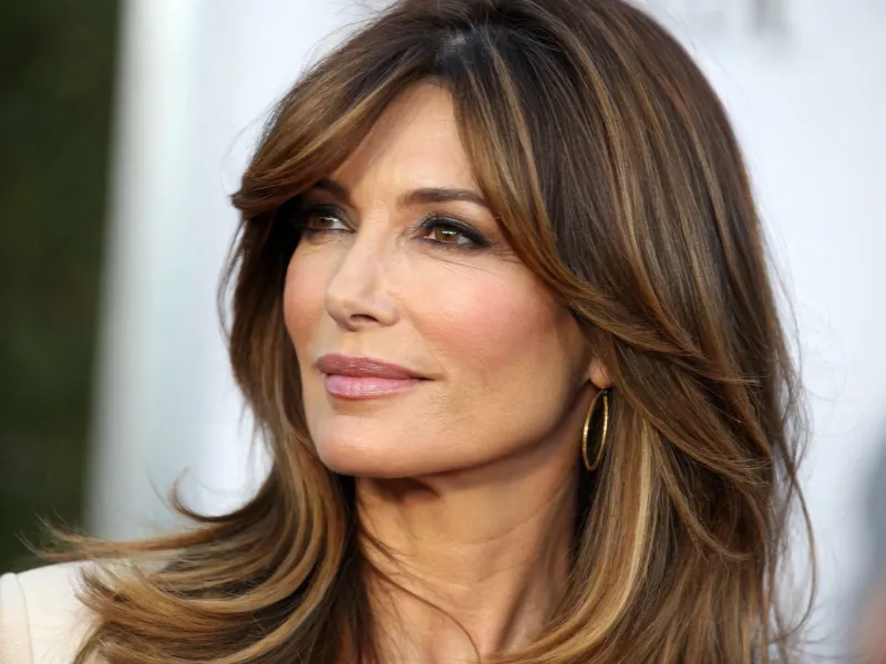 Curtain Bangs with Layered Length