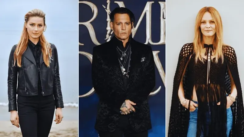 Johnny Depp, Vanessa Paradis, and Amber Heard