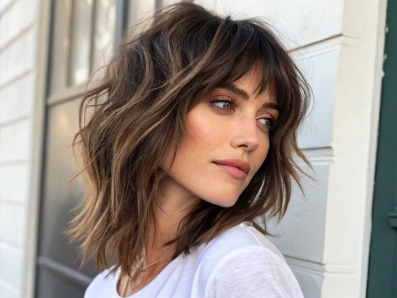 Layered Curtain Shag