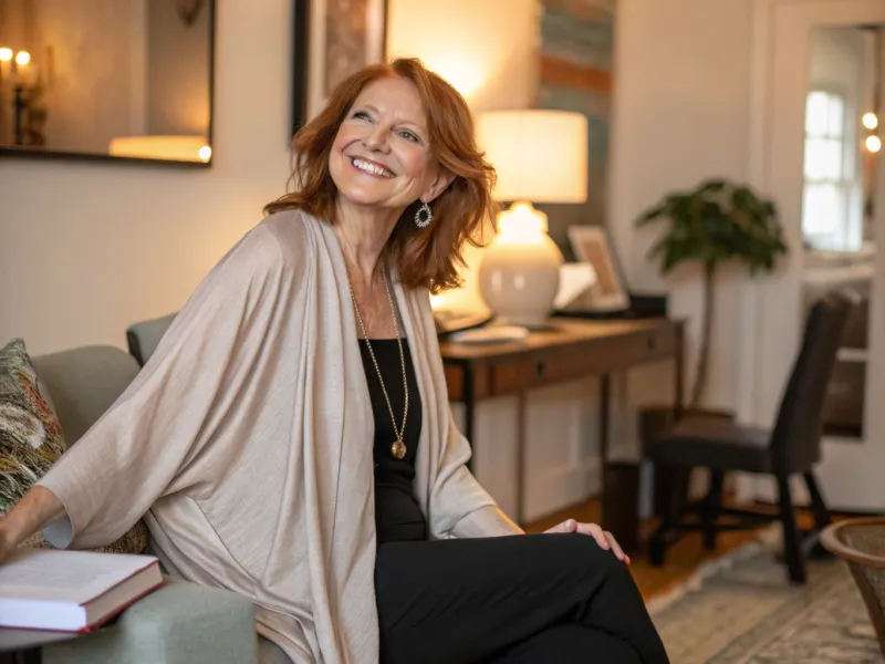 Long Cardigan with Slim Bottoms