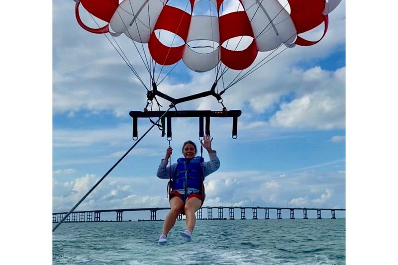 Parasail Over the Gulf in South Padre Island