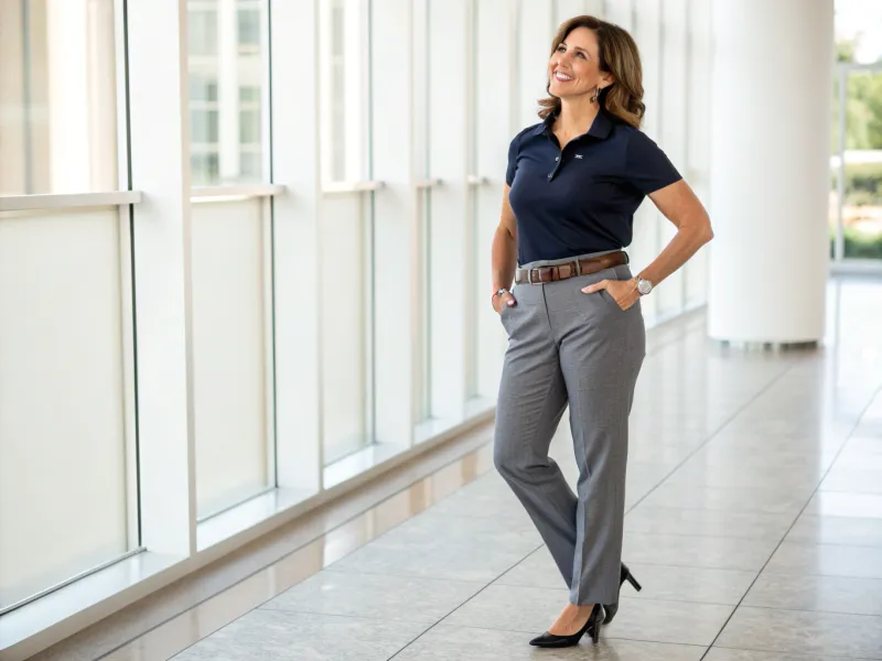 Polo Shirt with Dress Pants