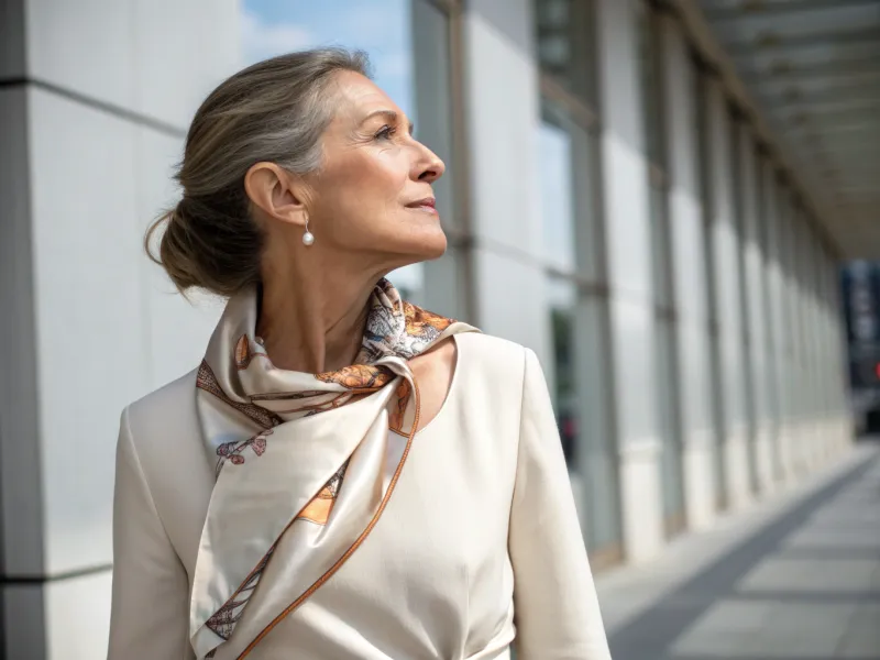 Silk Scarf as the Finishing Touch