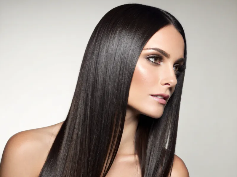 Sleek, Flat-Ironed Hair (2000s)