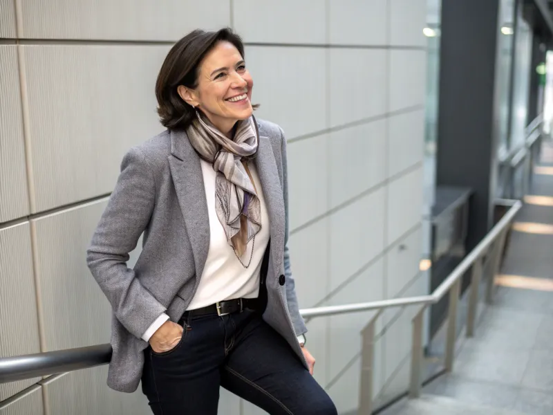 Structured Blazer Over Thin Layers