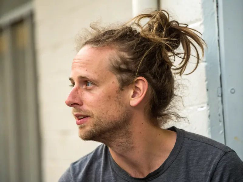The Man Bun (When It's Messy or Forced)