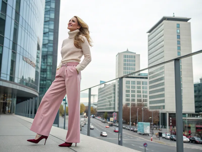 Wide-Leg Pants and Fitted Top