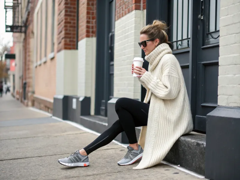 With Thermal Leggings and a Longline Sweater