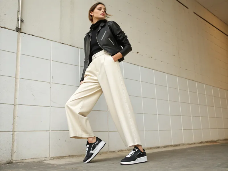 With Wide-Leg Trousers