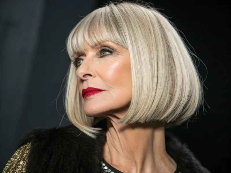 Blunt Cut with Bangs