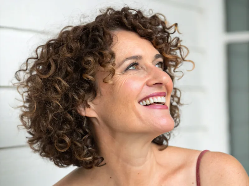 Chin-Length Curly Cut