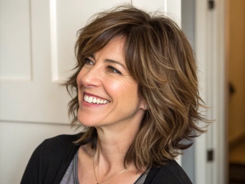 Shaggy Shoulder-Length Cut