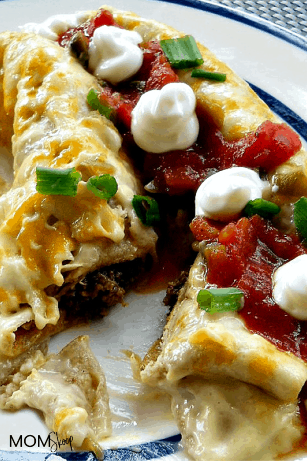 Creamy Spicy Beef Enchiladas