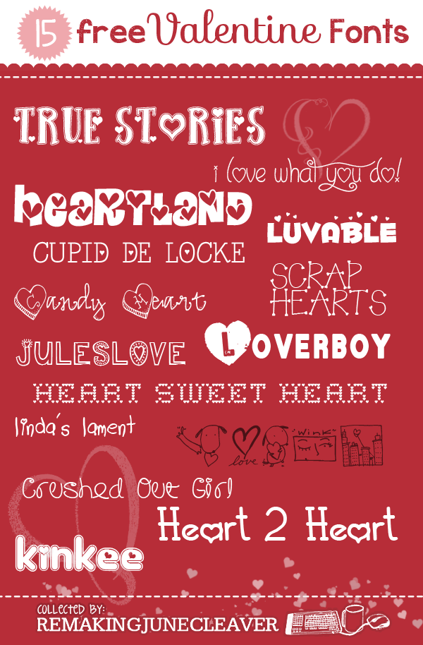 15 Free Fonts for Valentine’s Day
