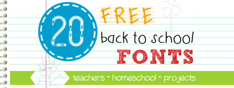 Free Back to School Fonts