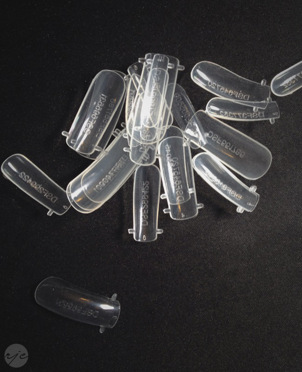 Clear acrylic nail forms