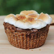 S'mores Brownie Cupcakes