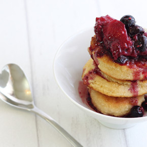 maple corn fritters with chia mixed fruit compote RemakingJune