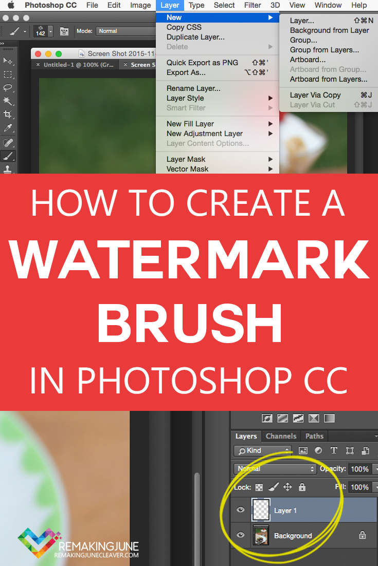 HOW TO CREATE A WATERMARK BRUSH IN PHOTOSHOP CC