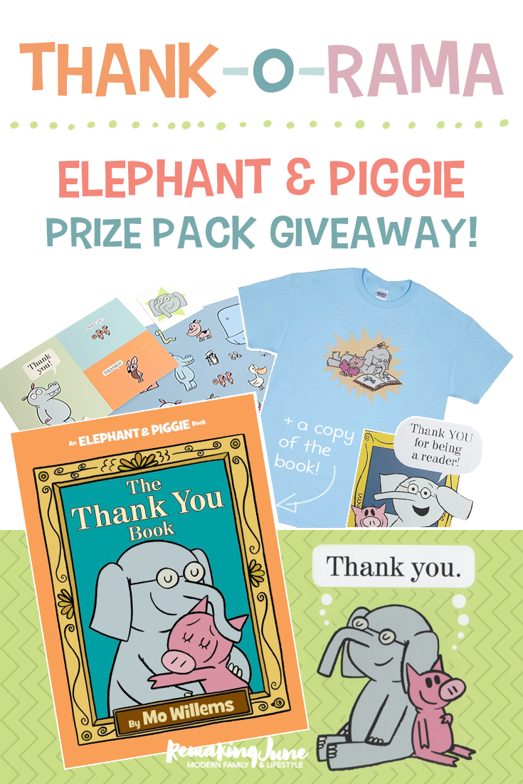 Elephant & Piggie "The Thank You Book" Giveaway #Thankorama
