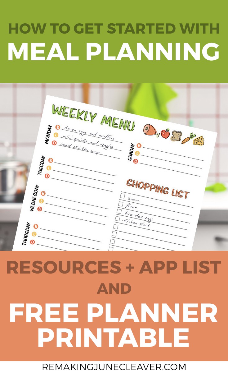 TIPS TO GET STARTED WITH MEAL PLANNING PLUS FREE PLANNING PRINTABLE