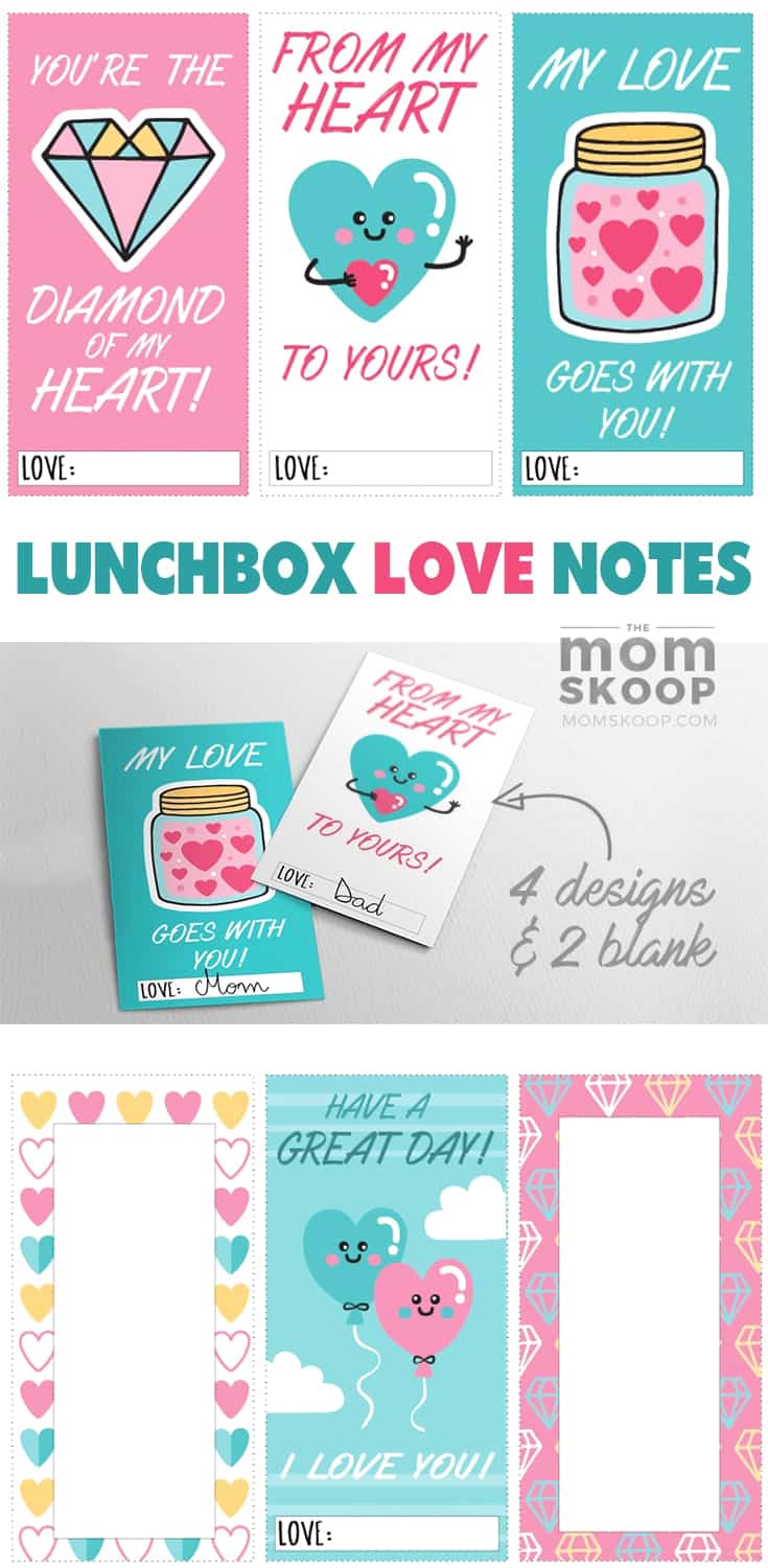 PRINTABLE LUNCHBOX LOVE NOTES FREE FOR VALENTINES DAY