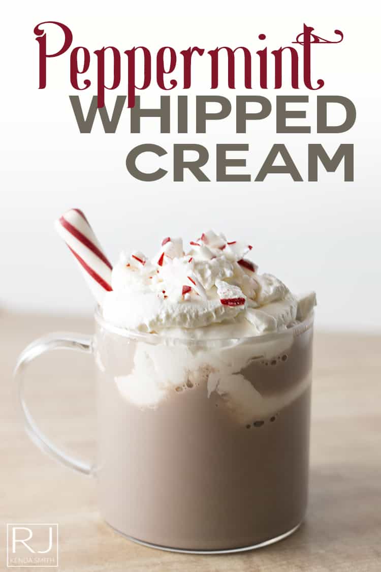 Easy Peppermint Whipped Cream