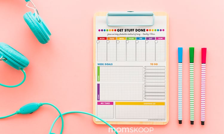 FREE PRINTABLE WEEKLY PLANNER – BRIGHT & BOLD