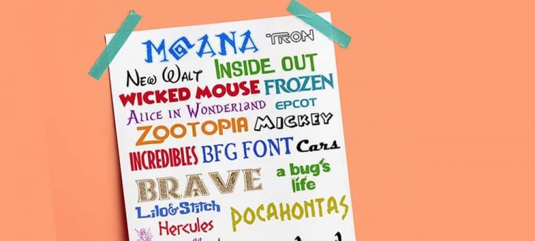 free disney fonts collection