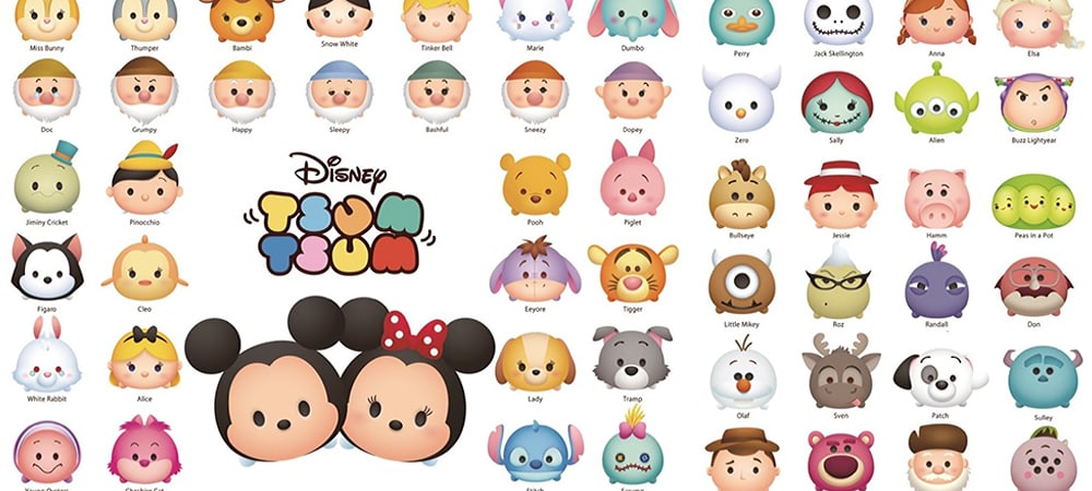 Tsum tsum sales character list