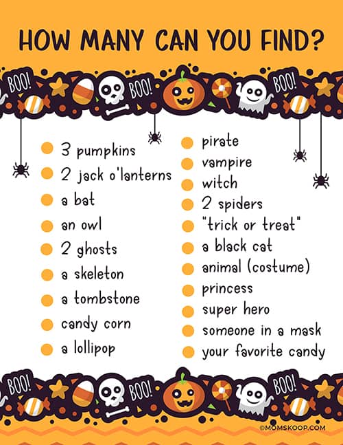 Halloween Treasure Hunt, Printable Treasure Hunt for Kids