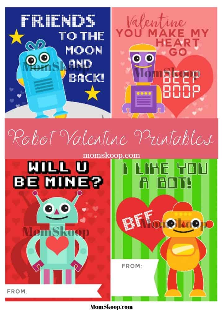 PRINTABLE ROBOT VALENTINES For Your Babe Sci Fi Fan