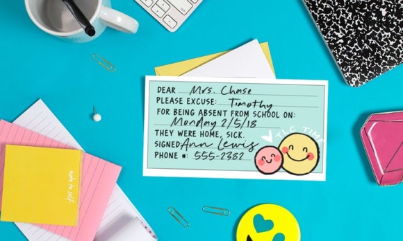 PRINTABLE SCHOOL ABSENCE NOTES + COLD TIPS - MomSkoop