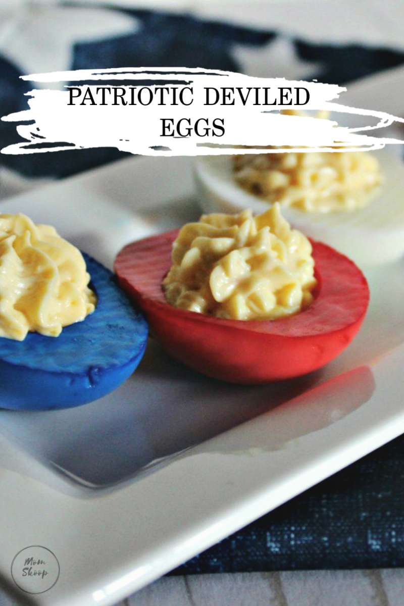 Red, White, and Blue Deviled Eggs MomSkoop