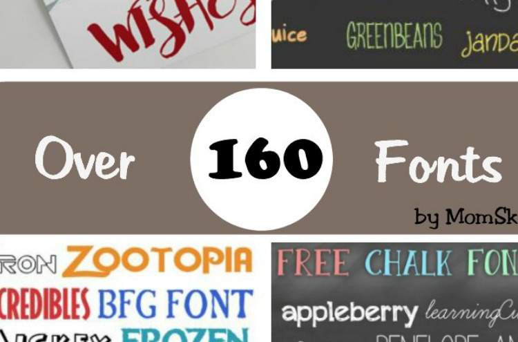 Over 160 Fonts! Just in Time for Back to School!