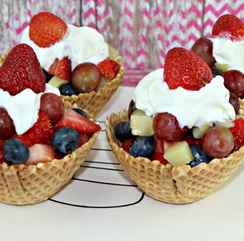 Fruity Waffle Bowls