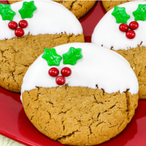 Gingerbread Holly Cookies