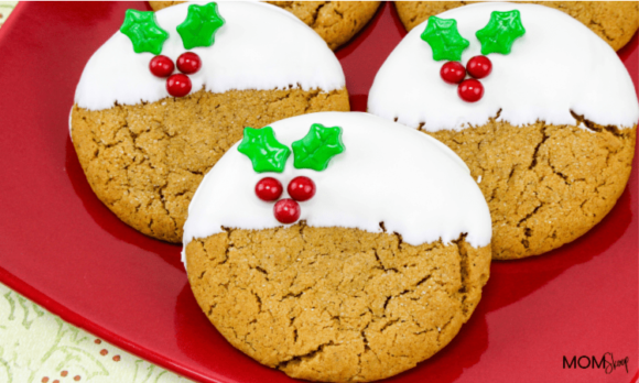 Gingerbread Holly Cookies