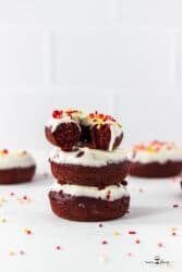 Red Velvet Donuts with Cream Cheese Frosting