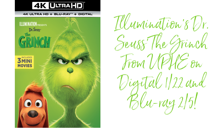 Illumination’s Dr. Seuss’ The Grinch From UPHE on Digital 1/22 and Blu-ray 2/5!